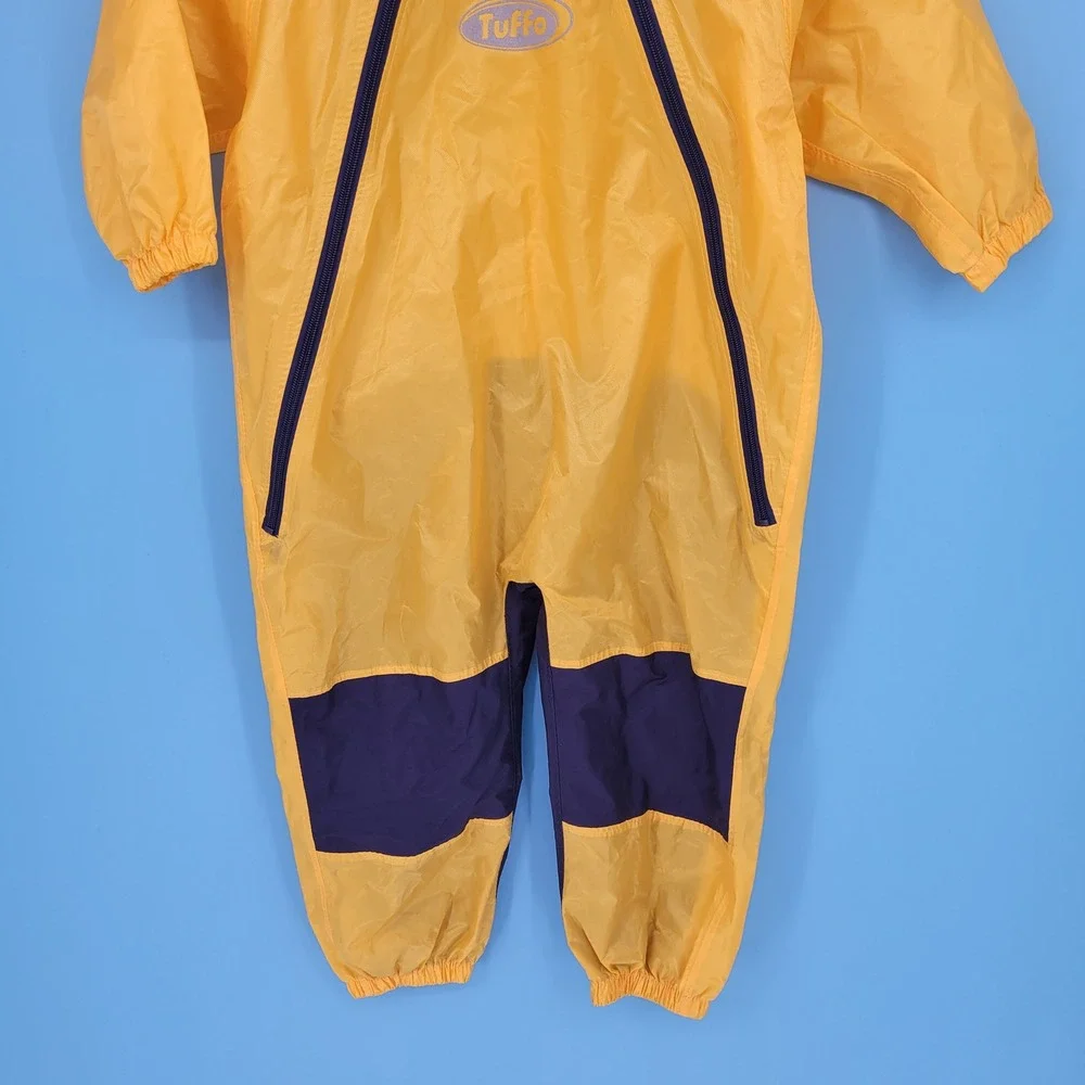 Tuffo Muddy Buddy Rain Suit Kids 18M Waterproof Yellow Hooded One-Piece Coverall